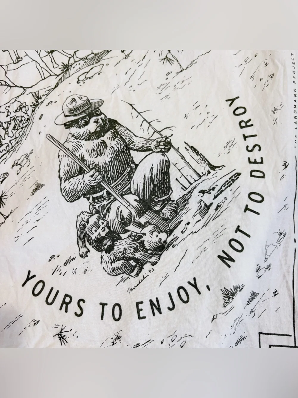 The Landmark Project Protect Our Forests Bandana Handkerchief Smokey The Bear